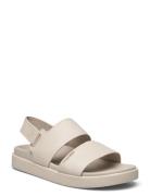 Flat Sandal Calvin Mtl Lth Beige Calvin Klein