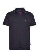 Rwb Tipped V Collar Reg Polo Black Tommy Hilfiger