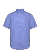 Pigment Dyed Linen Rf Shirt S/S Blue Tommy Hilfiger