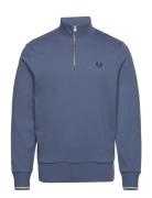 Half Zip Sweatshirt Blue Fred Perry