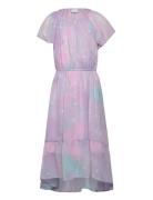 Dress Hi And Low Chiffon Aop Purple Lindex