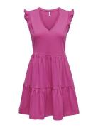 Onlmay Cap Sleev Fril Dress Jrs Noos Pink ONLY