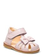 Sandals - Flat - Closed Toe - Pink ANGULUS