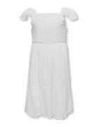 Kogeva S/L Back Cut Out Dress Wvn White Kids Only