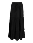 Vimesa Hw Long Skirt/Su/Ft/Ka Black Vila