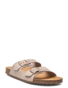 Buckle Leather Sandals Brown Mango