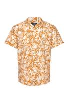 Bowling Noam Cotton Linen Shirt S/S Orange Clean Cut Copenhagen