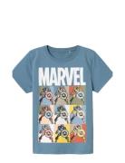 Nkmalessio Marvel Ss Top Mar Blue Name It