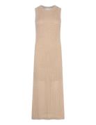 Slfhennah Sl Knit Dress Gold Selected Femme