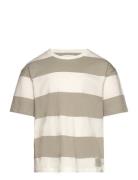 Printed Striped T-Shirt Beige Mango