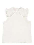 Frills Cotton T-Shirt White Mango