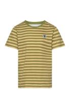 Ola Chrome Badge T-Shirt Gots Patterned Double A By Wood Wood