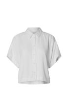 Slfviva Ss Cropped Shirt Noos White Selected Femme