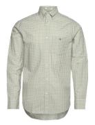 Reg Classic Poplin Gingham Shirt Green GANT