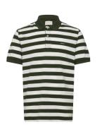 Stripe Ss Pique Polo Green GANT