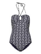 G Pattern Swimsuit Blue GANT