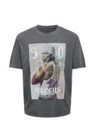 Onscelebrity Rap Ovz Ss Tee Grey ONLY & SONS