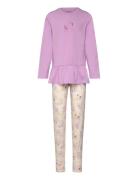 Pyjamas Set W. Leggings Purple CeLaVi