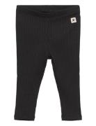 Leggings Basic Rib Black Lindex