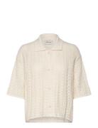 Loch Crochet Knit Shirt Cream HOLZWEILER