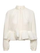 Alva Frill Detailed Cropped Blouse Cream Malina