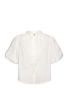 Allie Pouf Sleeve Embroidered Blouse White Malina