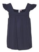 Vmrusk Ss Top Wvn Girl Navy Vero Moda Girl