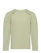 T-Shirt Ls Jaquard Green Minymo