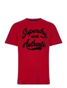 Athletic Script Graphic Tee Red Superdry