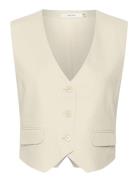 Lizagz Linen Waistcoat Cream Gestuz