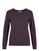 Viril O-Neck L/S Knit Top - Noos Purple Vila