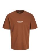 Jorvesterbro Tee Ss Crew Neck Noos Brown Jack & J S