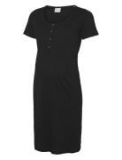 Mlmira Solid Jrs Nightgown 2F A. E. Noos Black Mamalicious