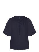 Vmemilie Ss Top Wvn Ce Navy Vero Moda