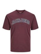 Jjecaleb Varsity Tee Ss O-Neck Noos Burgundy Jack & J S