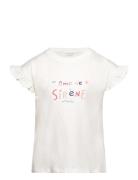 Embroidered Message T-Shirt White Mango