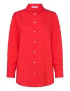 Stripe-Patterned Shirt Red Mango