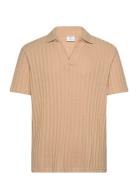 Regular-Fit Ribbed Cotton Polo Shirt Beige Mango