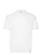 Fine-Knit Polo Shirt White Mango