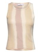 Tie-Dye Ribbed Top Cream Mango