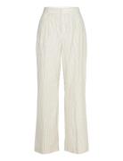 Straight Striped Trousers Cream Mango