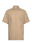 Regular-Fit Linen Shirt With Pocket Beige Mango