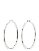 Priya Recycled Large Hoop Earrings Silver Pilgrim