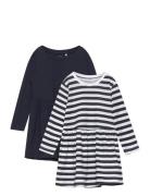 Nmfvivia Ls Dress 2P Noos Navy Name It