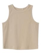 Nkfnakal Sl Crop Top Noos Beige Name It