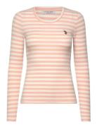 Chanett New Reg Rib Uspa W Tee Pink U.S. Polo Assn.