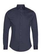 London Stretch Nano Shirt L/S Navy Clean Cut Copenhagen