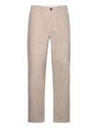 Flint Wide Slub Yarn Pants - Gots/V Beige Knowledge Cotton Apparel