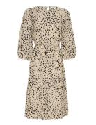 Mschangelina 3/4 Dress Aop Beige MSCH Copenhagen