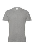 Basic Cotton V-Neck T-Shirt Grey Mango